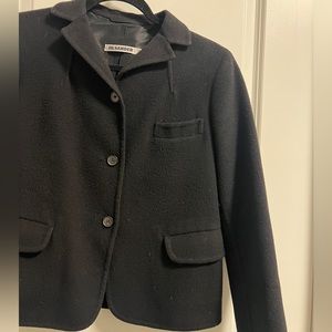 Jil Sander Black Cashmere coat  jacket made in italy Size 36
